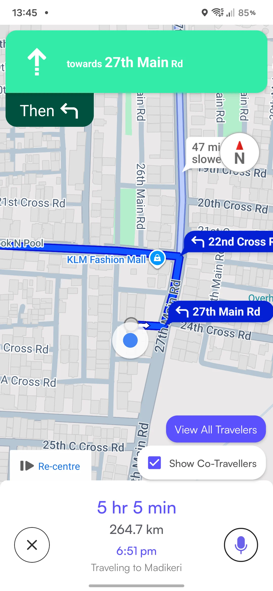 Live Track screen 3